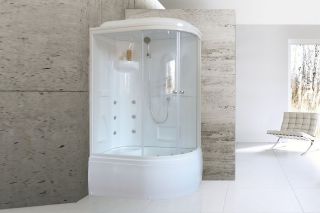 Душевая кабина Royal Bath BK левая стекло прозрачное 120x80см RB8120BK2-T-L